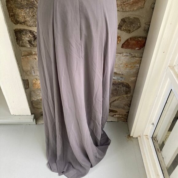 NWT Anthropologie BHlDN Jenny Yoo Elliya Maxi Dress Charcoal Gray Womens 2 - Picture 11 of 12